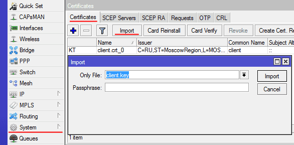 Настройка OpenVPN сервера и клиента на Mikrotik